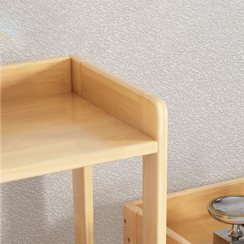 Modern Open Back Standard Bookshelf Wooden Bookcase With Shelves