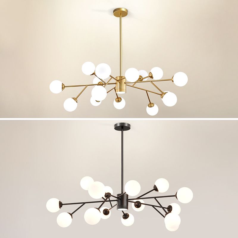 Palline di vetro lampadario a sospensione a sospensione Light Impiccomello per soggiorno per soggiorno