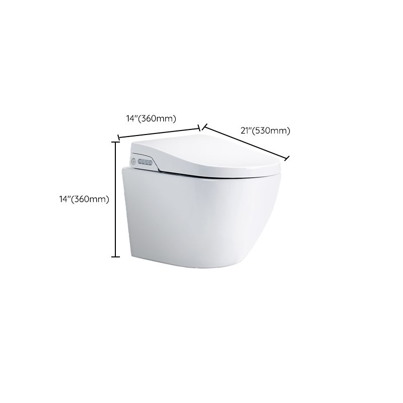 Modern Wall Mounted Bidet Foot Sensor White Temperature Control