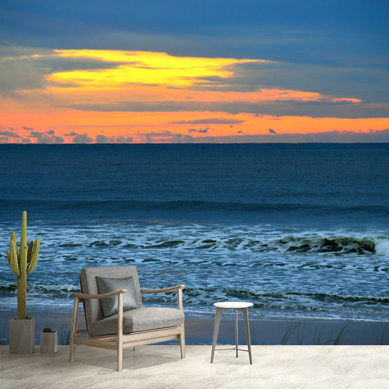 Blue Sea Mural Wallpaper Full Size Wall Decor for Bedroom, Made to Measure