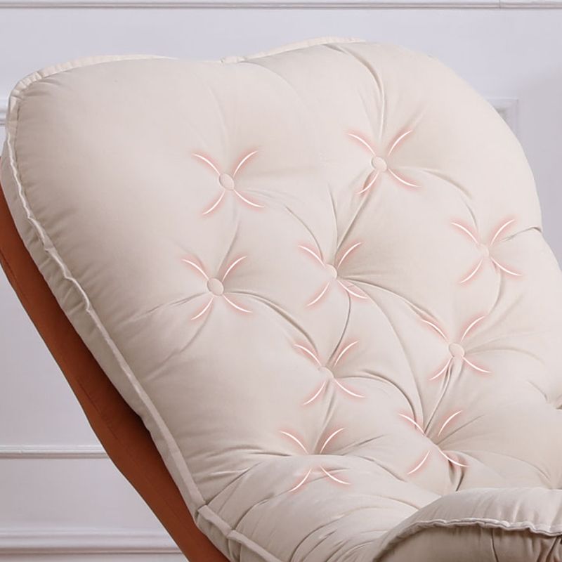 Modern Rocker Chair Metal Frame Tufted Cushion Spindle Rocker Chair for Living Room