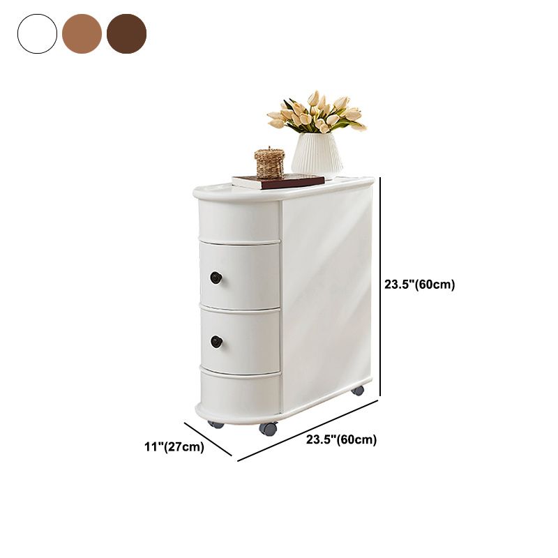 2-Drawer Wood Side Table North European Geometric Corner Table