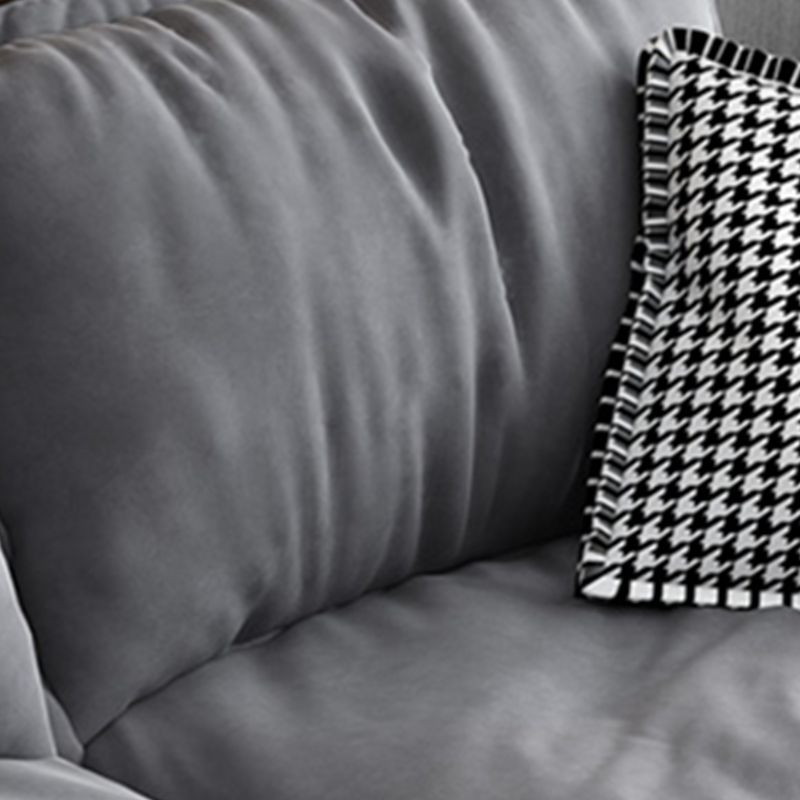 Nordic Stationary Living Room Recessed Arm Pillows Sofa Chaise