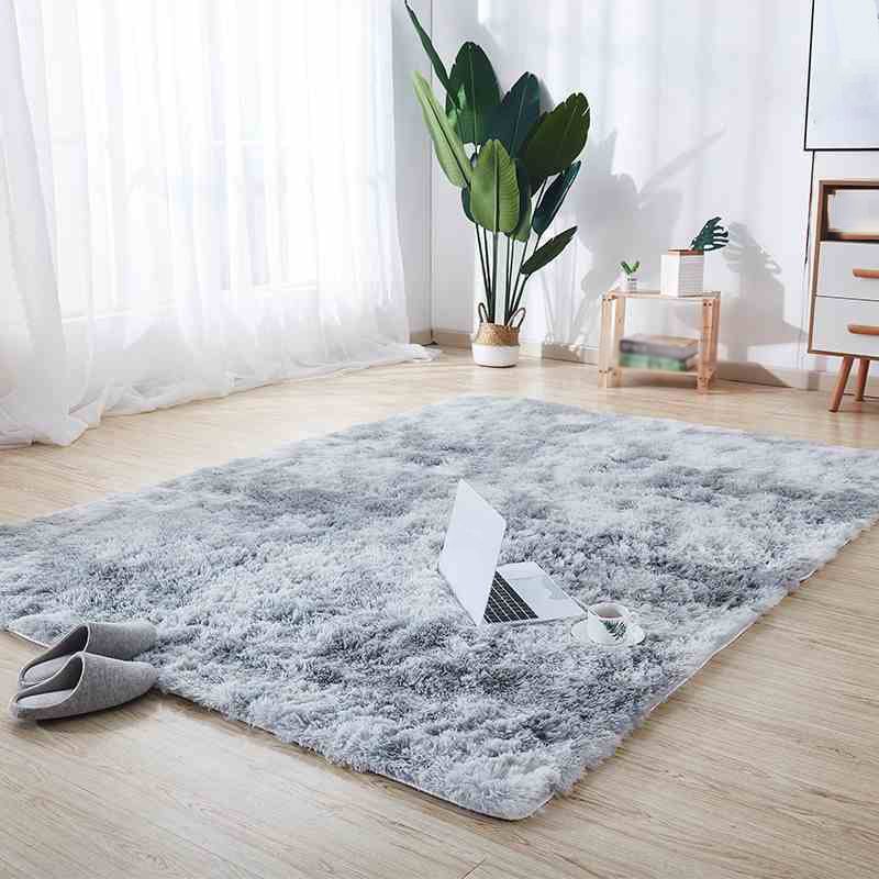 Simplicity Tie dye Shag Carpet Polyester Indoor Rug Non-Slip Backing Area Carpet for Home Decoration