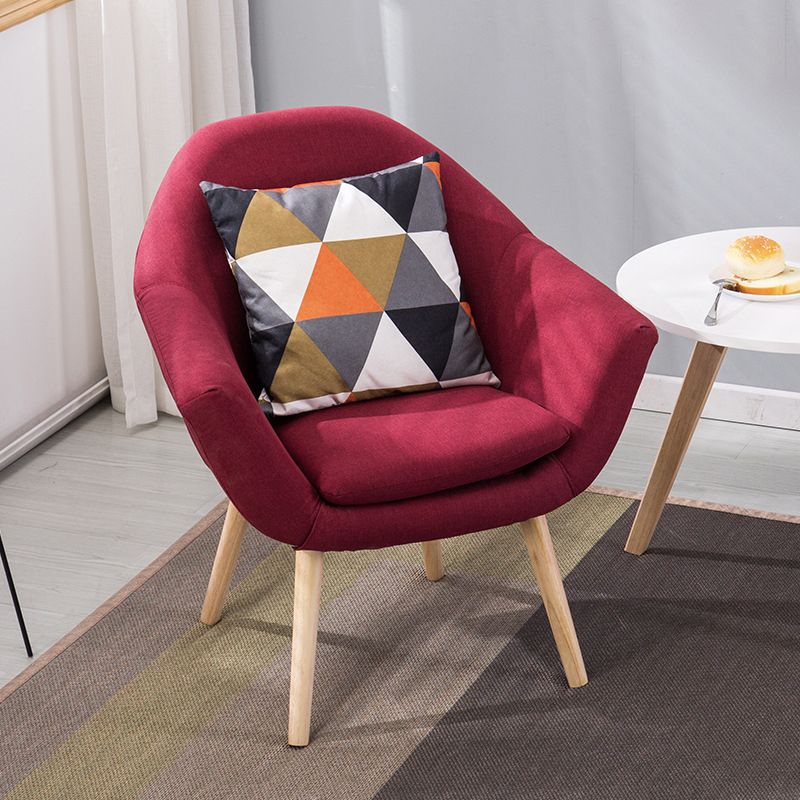 Linen Accent Armchair 29.13" L x 26.77" W x 21.25" H Flared Arms Arms Chair