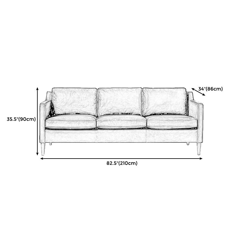 Faux Leather 35,43 "Haute Courette de coussins à 3 places Resicace