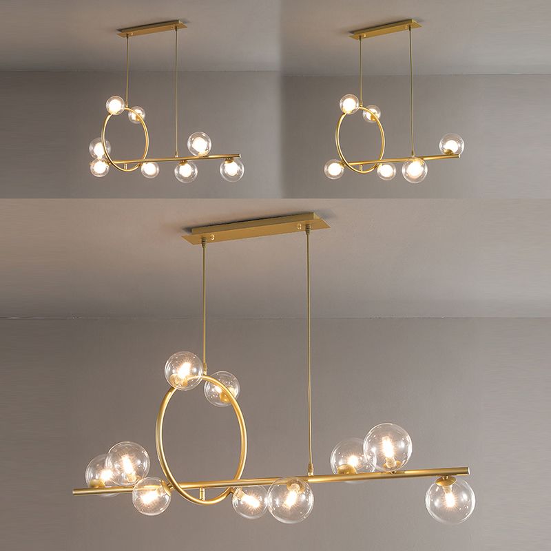 Círculo Dinning Room Illumino de la isla Vidrio Glass Minimal Pends Lighting Fexecture