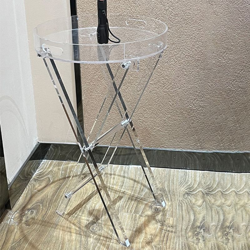 Modern Transparent End Table Round/Rectangular Acrylic Side Table