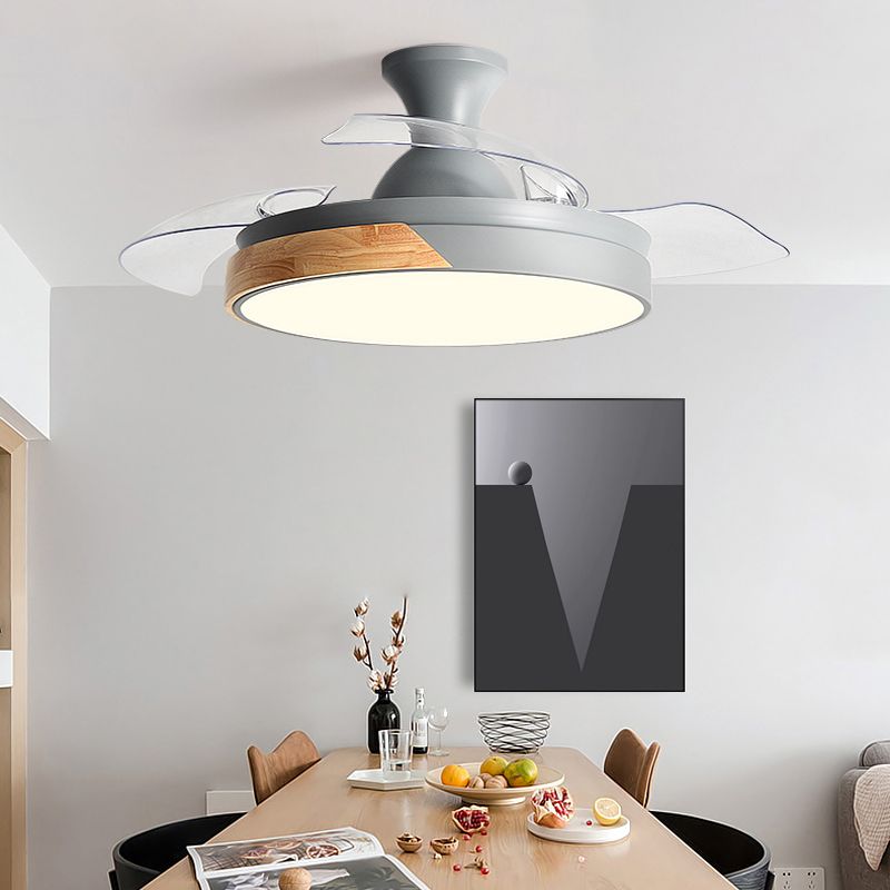 Minimalist Ceiling Fan Lamp Metal Living Room LED Ceiling Flush Mount