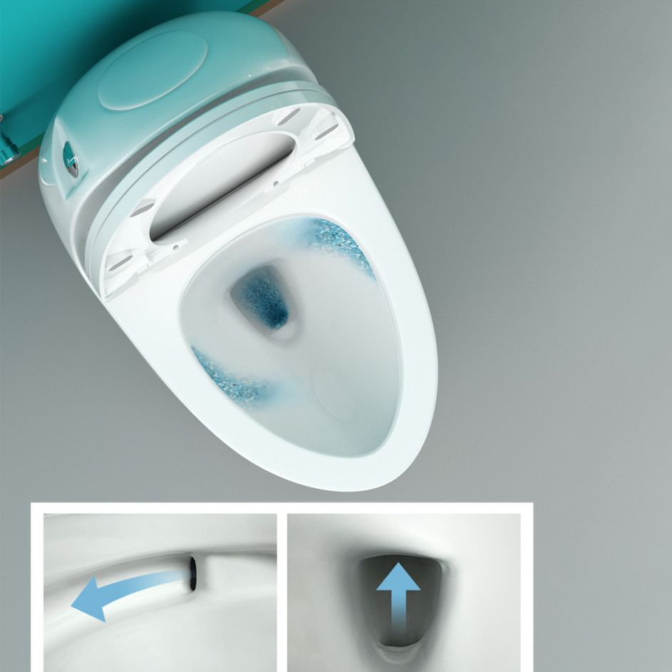 Floor Mount Flush Toilet Concealed Tank One-Piece Toilet with Slow Close Seat