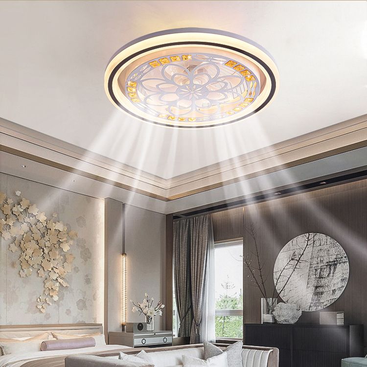 Geometrische Metalllüfterlampe moderne weiße LED -LED -Leuchte für Schlafzimmer
