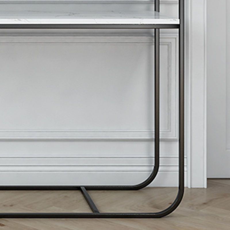 Contemporary Console Accent Table Antique Finish Sofa Console Table in Marble