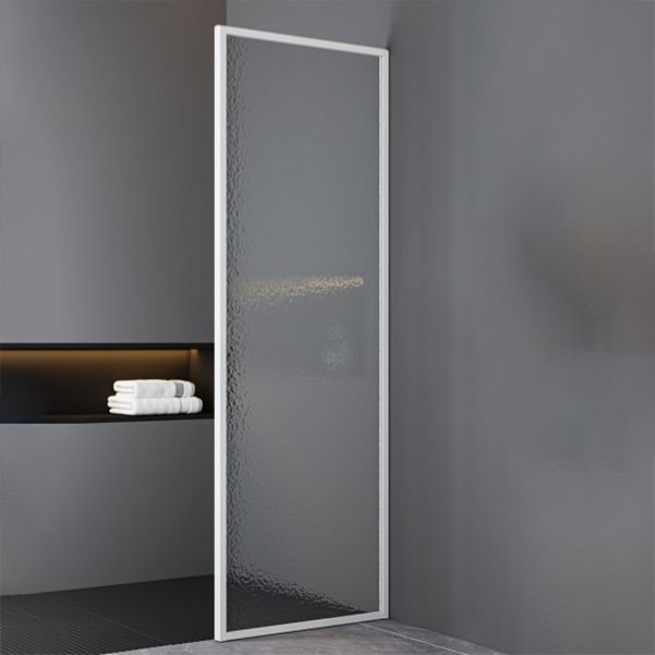 Fixed Semi Partition Shower Screen Black Full Frame Tempered Glass Shower Door
