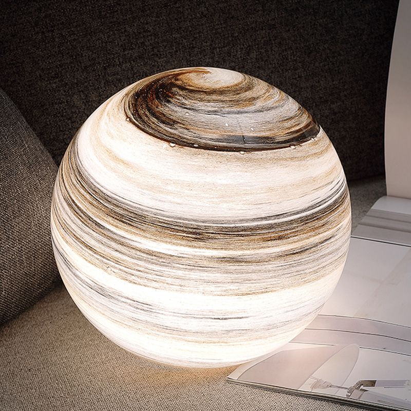 Lampada da tavolo da soggiorno in vetro a 1 lampadina con illuminazione notturna creativa e moderna