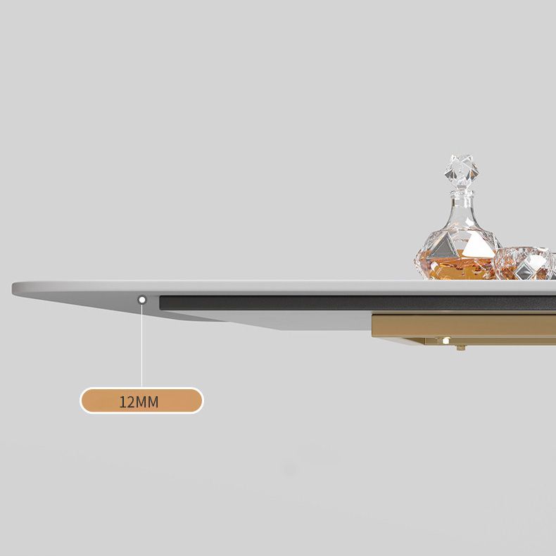 Nordic Sintered Stone Top Dining Set Rectangle 1/3/4/5/7 Pieces Dinette Table Set