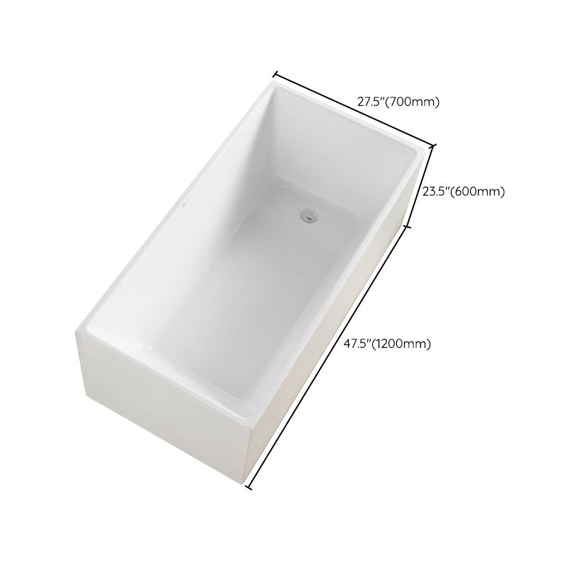 Soaking Back to Wall Bathtub Antique Finish Acrylic Bath Tub