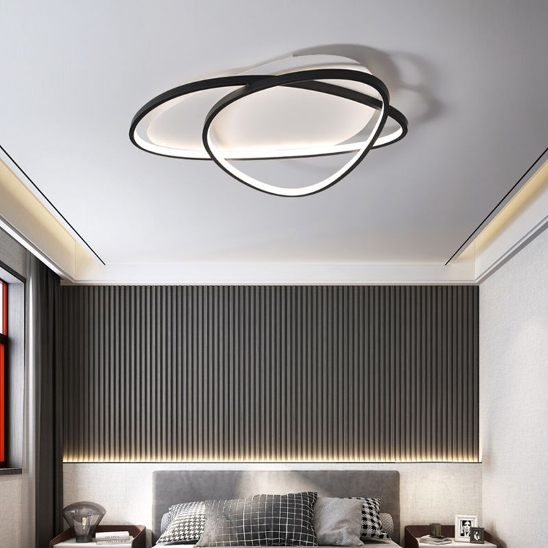 Linear Acrylic Flush Mount Modern Style 2-Light Ceiling Light Fixture for Bedroom