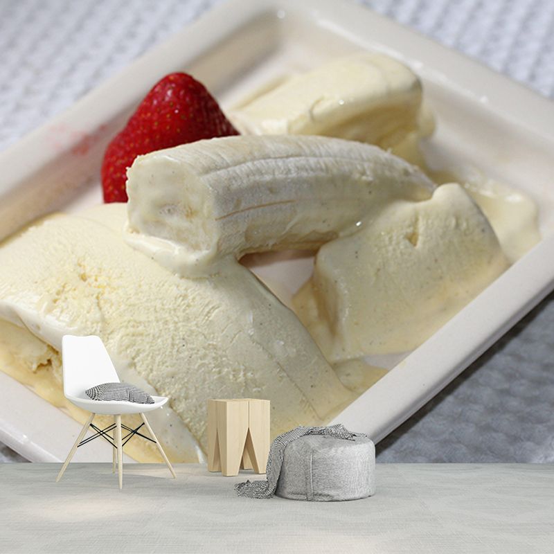 Environment Friendly Ice Cream Mural Decorative Wallpaper for Dessert Shop