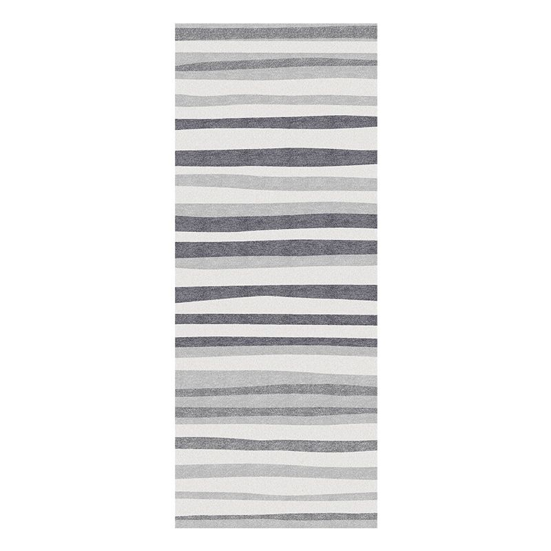 Gray Modern Carpet Polyester Swirl Marks Carpet Washable Carpet for Living Room