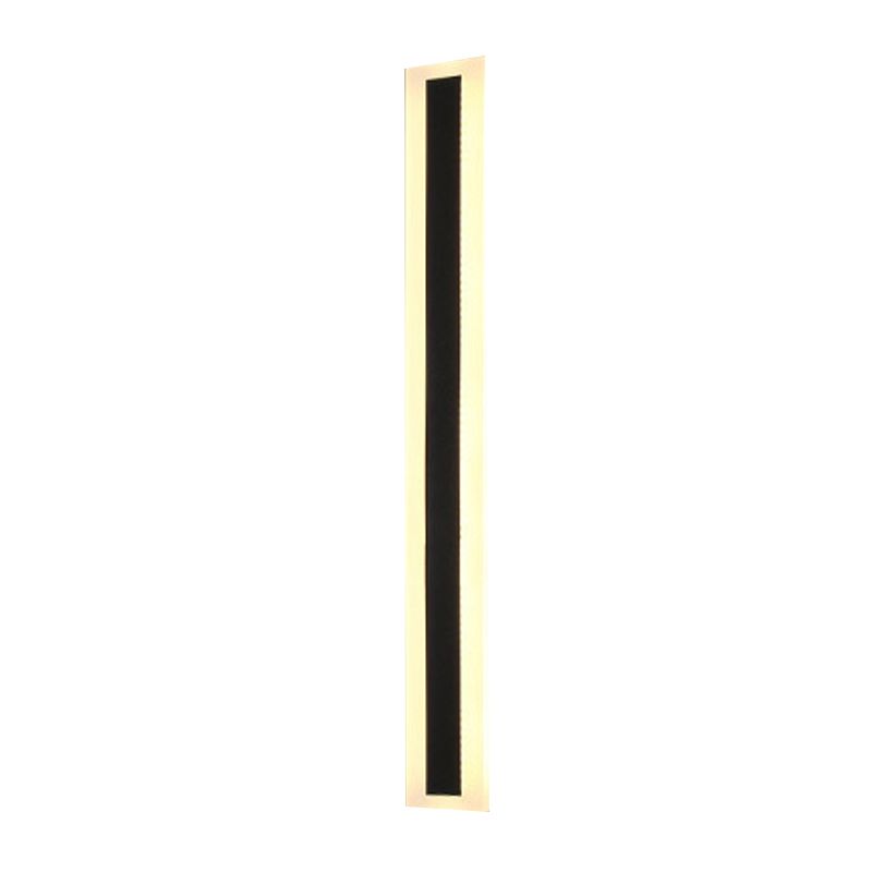 Linear Wall Mount Light Fixture Simple 1 Light Wall Lamps in Black