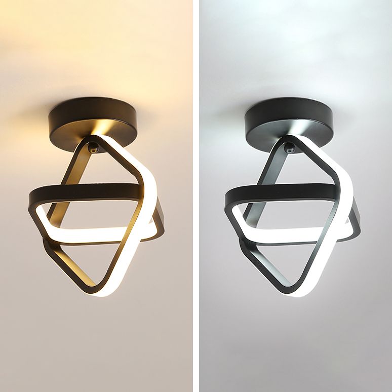 Plafonnier géométrique en métal, luminaire de Style simple à LED