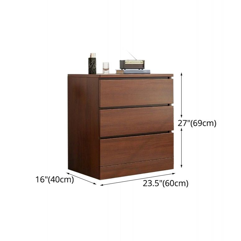 Walnut Storage Chest Modern Bedroom Storage Chest Dresser with 3 / 4 / 5 / 6 Drawers