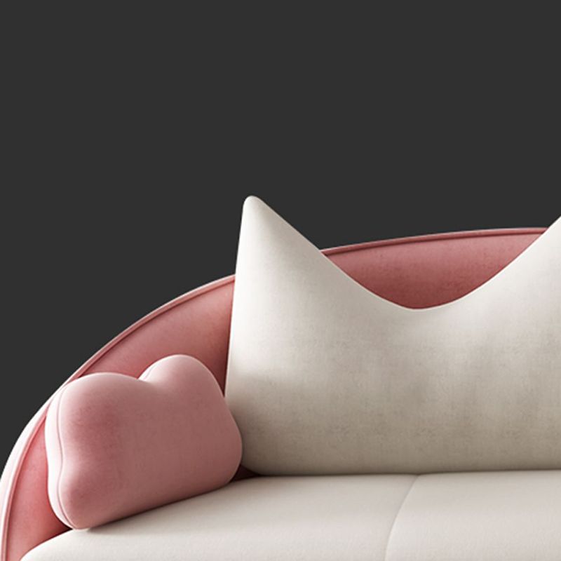 Foldable Glam Sofa Bed No Distressing Pink Pillow Back Sleeper Sofa