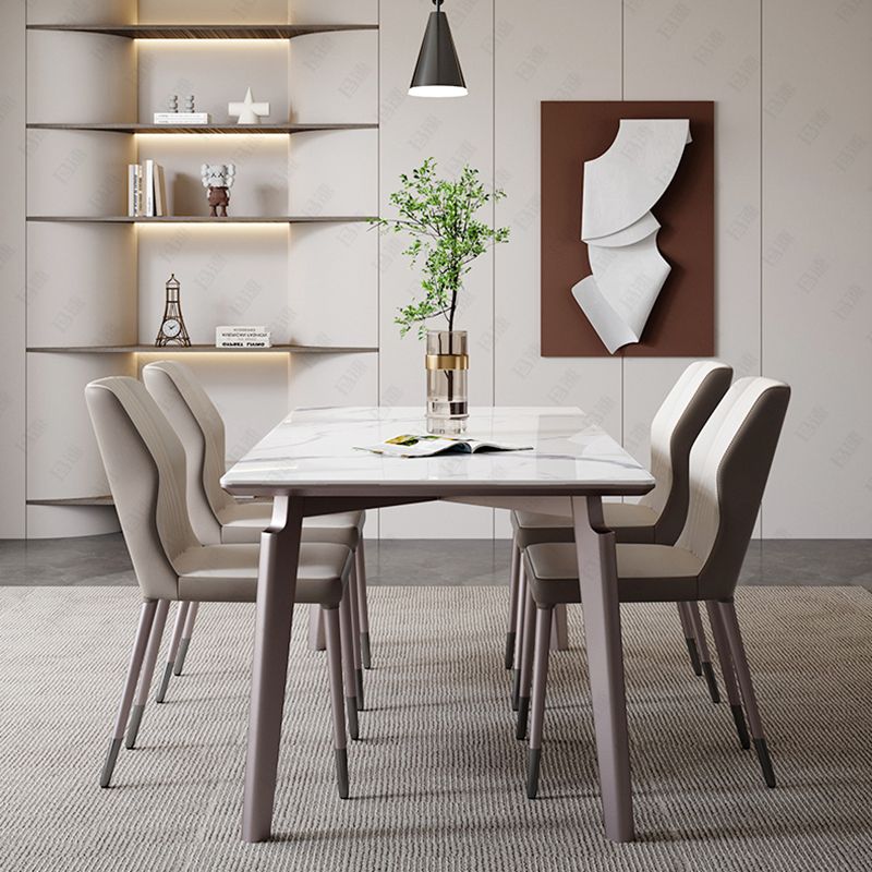 Modern 1/3/4/5/6 Pcs Dining Chairs Set Sintered Stone Dining Room Set