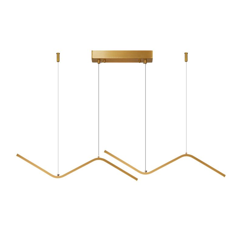 Colgante Nordic Brass Brass Island Light Gold Led Island LED para comedor