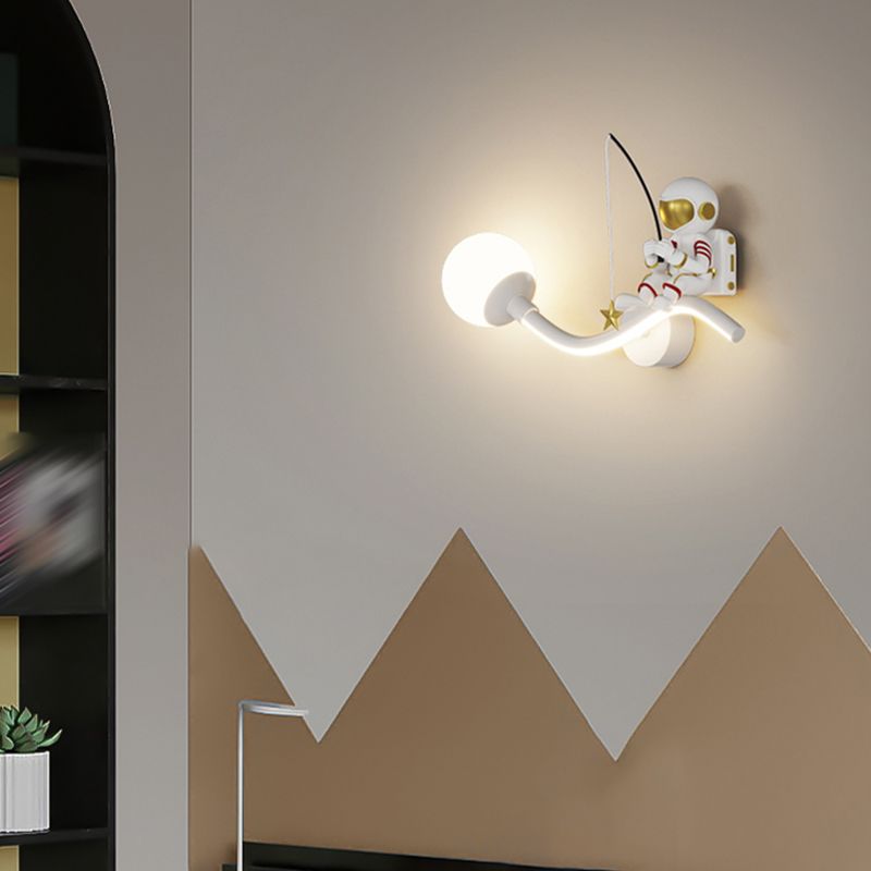 Modern LED Wall Mount Light Children Wall Light with Silica Gel Shade for Bedroom