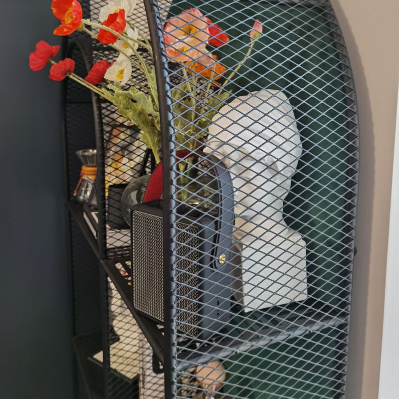 Metal 3 Shelf Shelf Bookcase Gold and Black Bookshelf 11.8" Wide