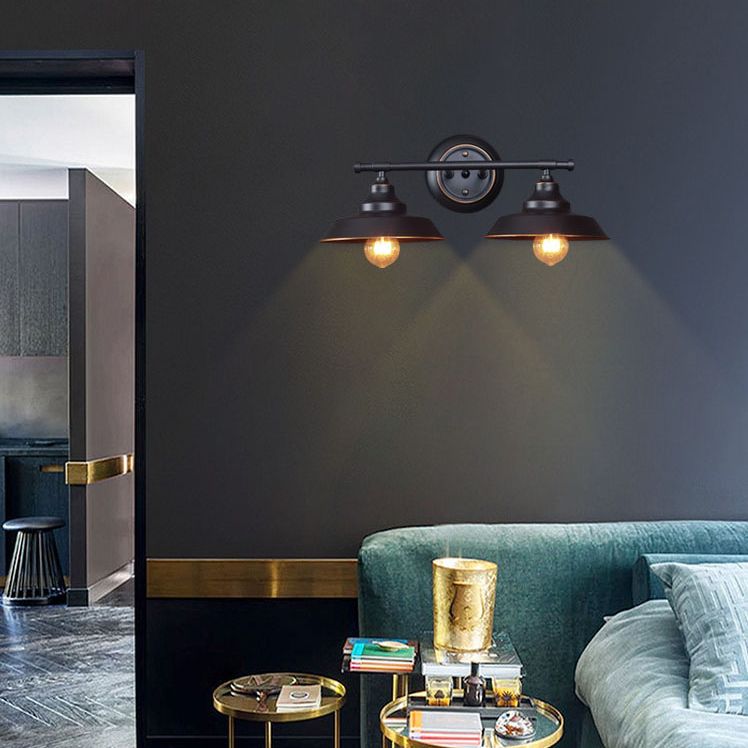 Spresso Barn Barn Wall Donce en luz de pared de hierro retro de estilo retro industrial para el baño