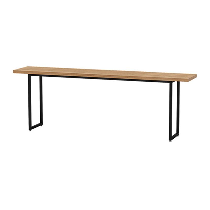 Solid Wood Pub Table Bar Height Industrial Rectangle Bar Table for Breakroom
