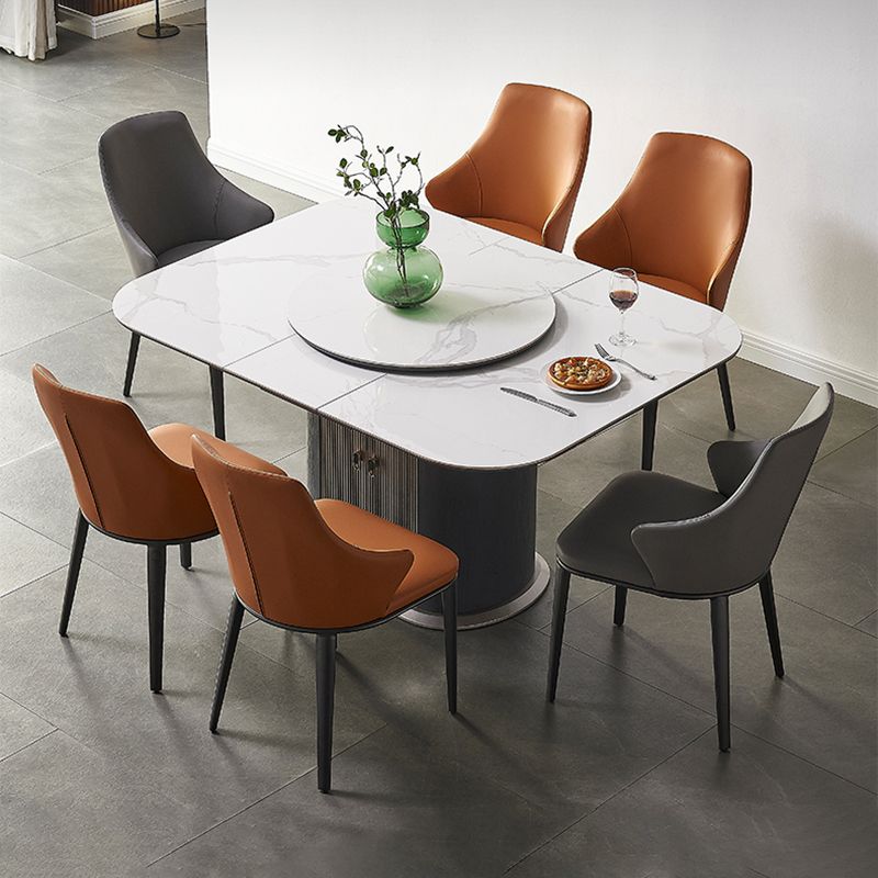 Modern Style Sintered Stone Dining Round Table Set 1/4/5/7 Pieces Dining Set