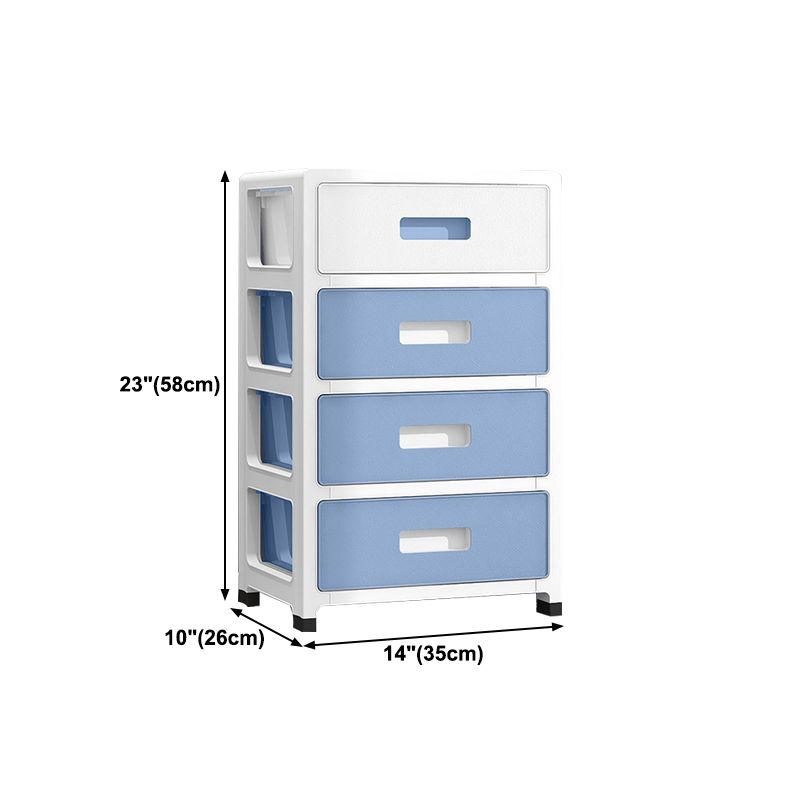 Plastic Bookshelf Contemporary Style Closed Back Bookcase for Office Home Study Room