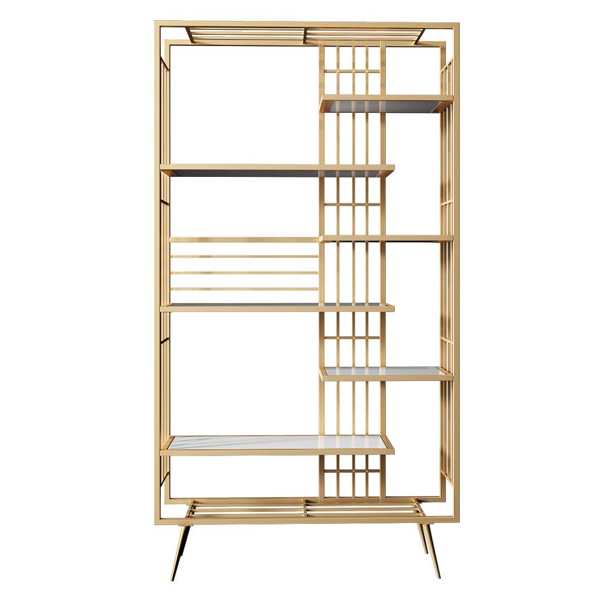 Open Shelf Bookcase Modern Metal Bookshelf for Dining Room 70.9" H X 11.8" W