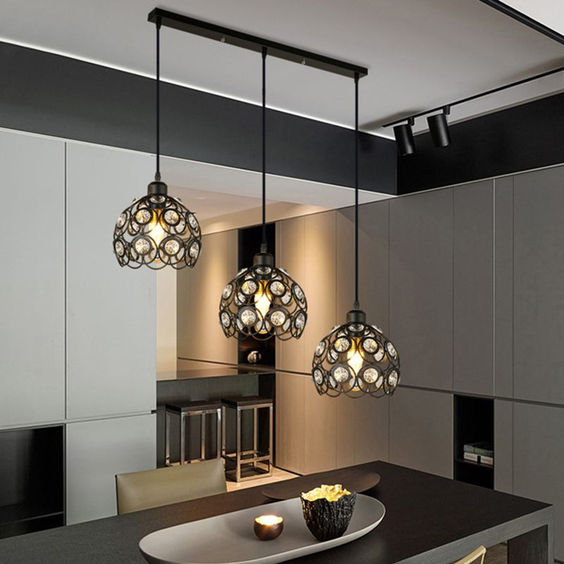 Sferische eetkamer hangende licht kristal moderne stijl pedant verlichtingsarmatuur