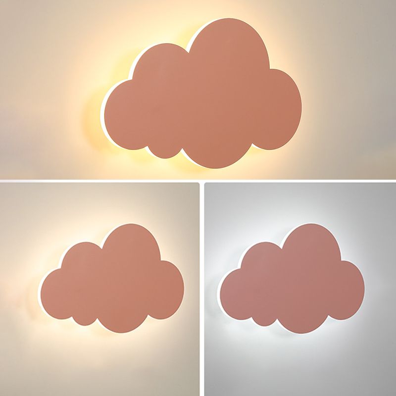 Cloud Shape Macaroon Wall Light Sconce Colorful Acrylic Shade Wall Lamp for Bedroom