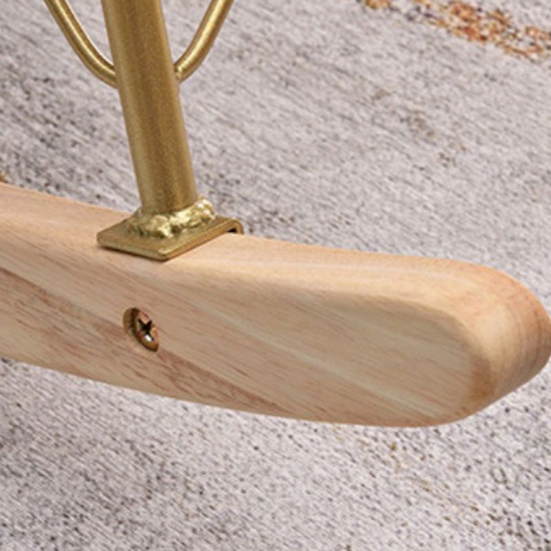 Modern Upholstered Rocker Chair Metal Frame Spindle Rocker Chair for Living Room