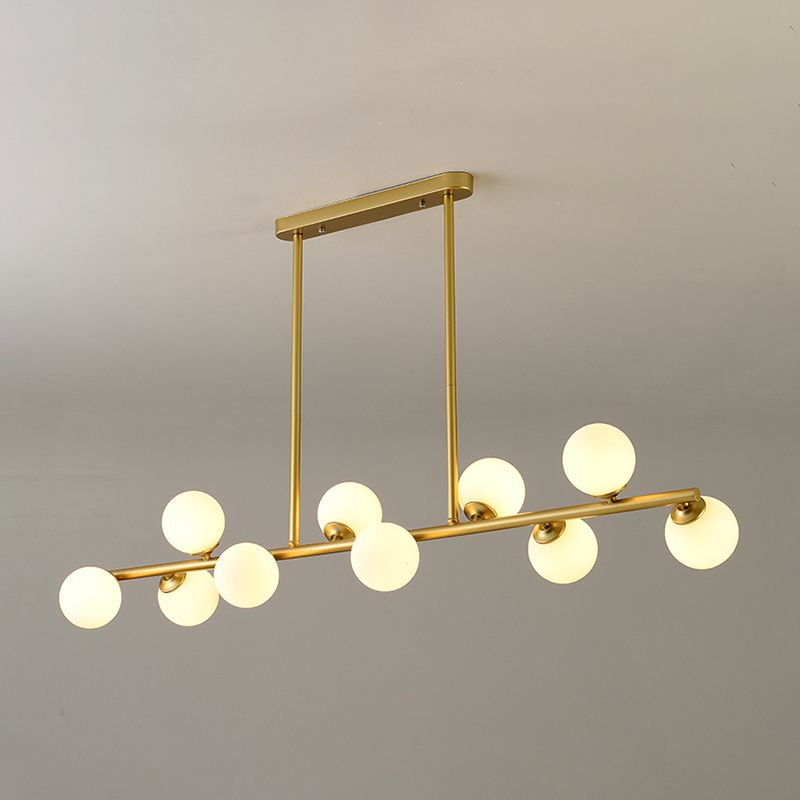 Contemporary Island Light Sphere Glass Island Chandelier Lights for Kitchen