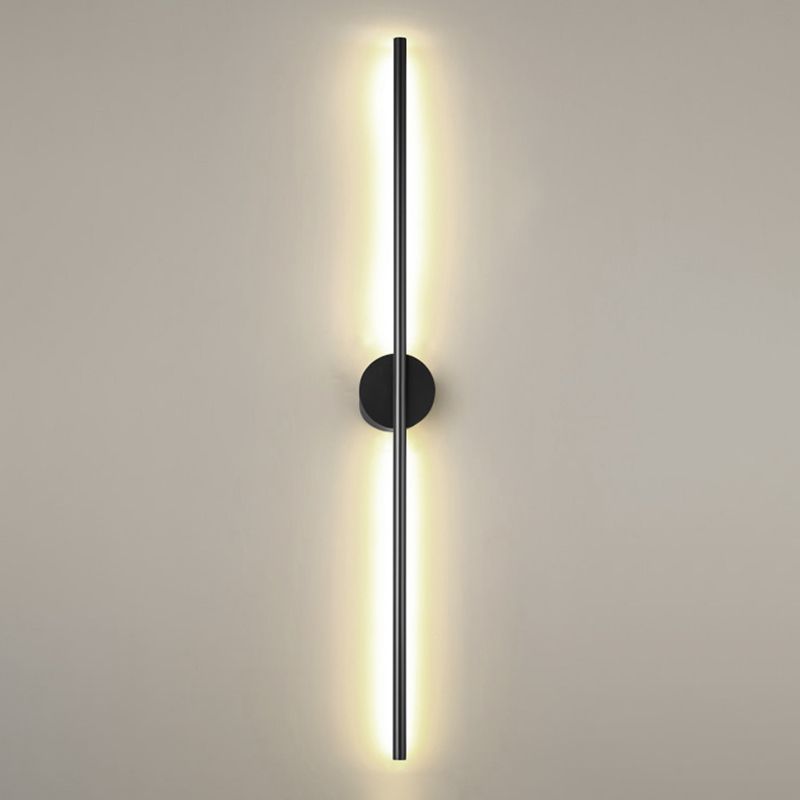 Metal Linear Wall Mounted Light Fixture Modern Minimalist Style Wall Light Sconces for Living Room