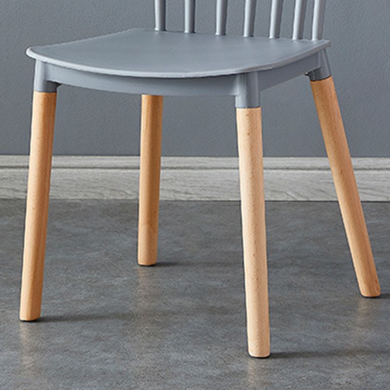 Contemporary Wood Indoor-Outdoor Room Side Chair Slat Back Chair