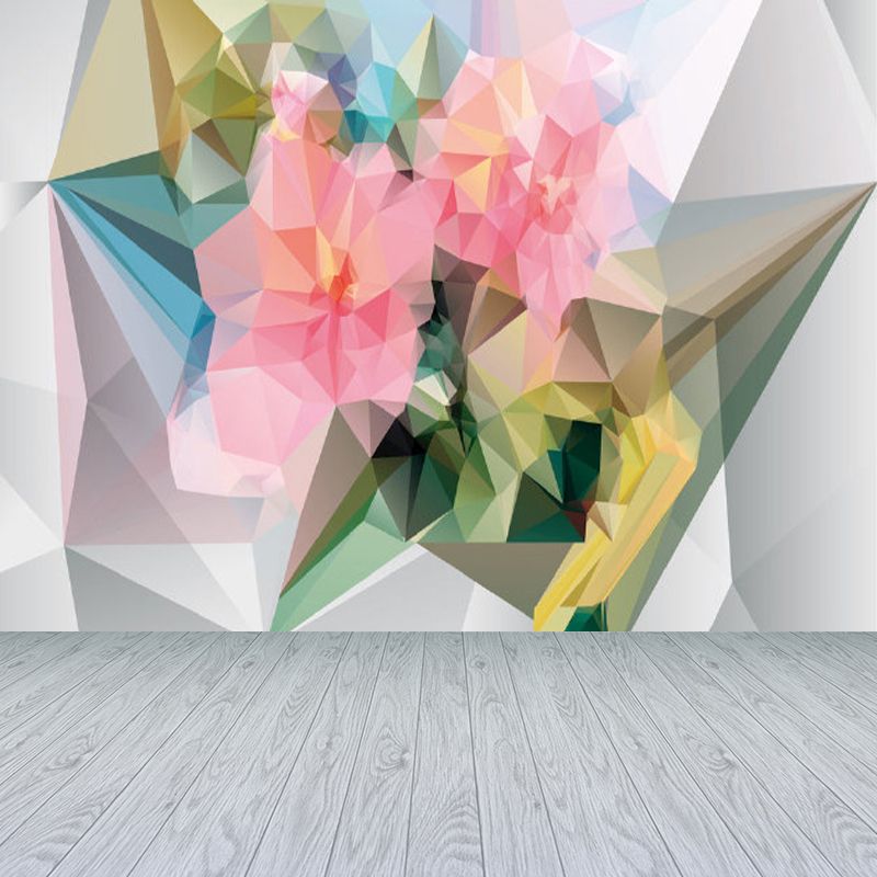 Diamond Pattern Mural Decal Modern Decorative Kitchen Wall Covering, Made to Measure