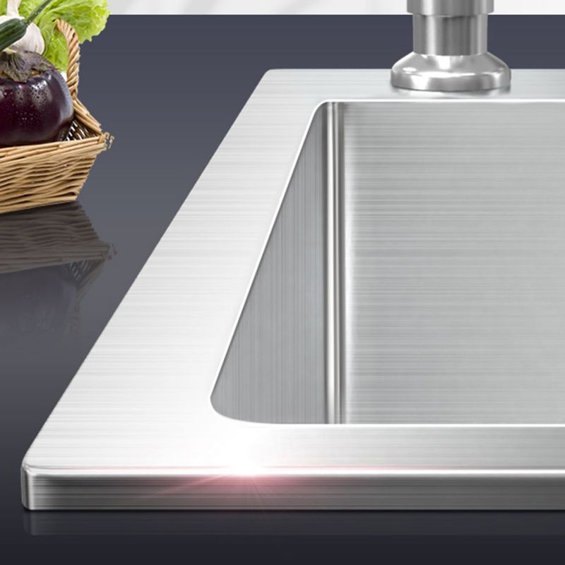Stainless Steel Kitchen Sink Rectangular Shape Kitchen Sink with Drain Assembly