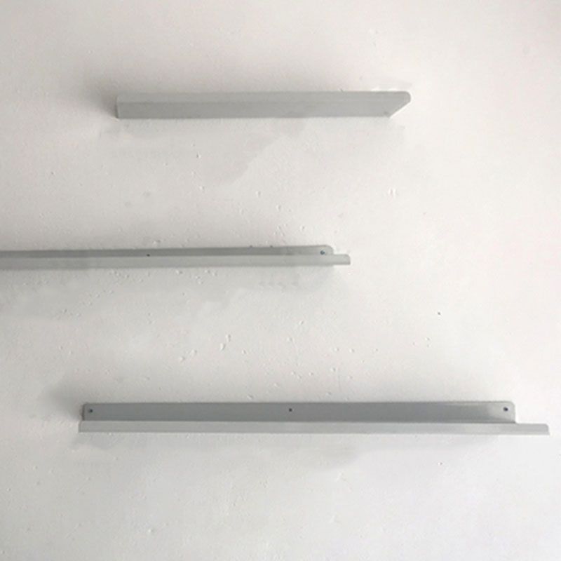 Metal Floating Bookcase Industrial Closed Back Bookshelf with Shelves