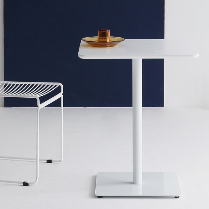 Square Pedestal Dinner Table Industrial Style MDF Dining Table for Indoor