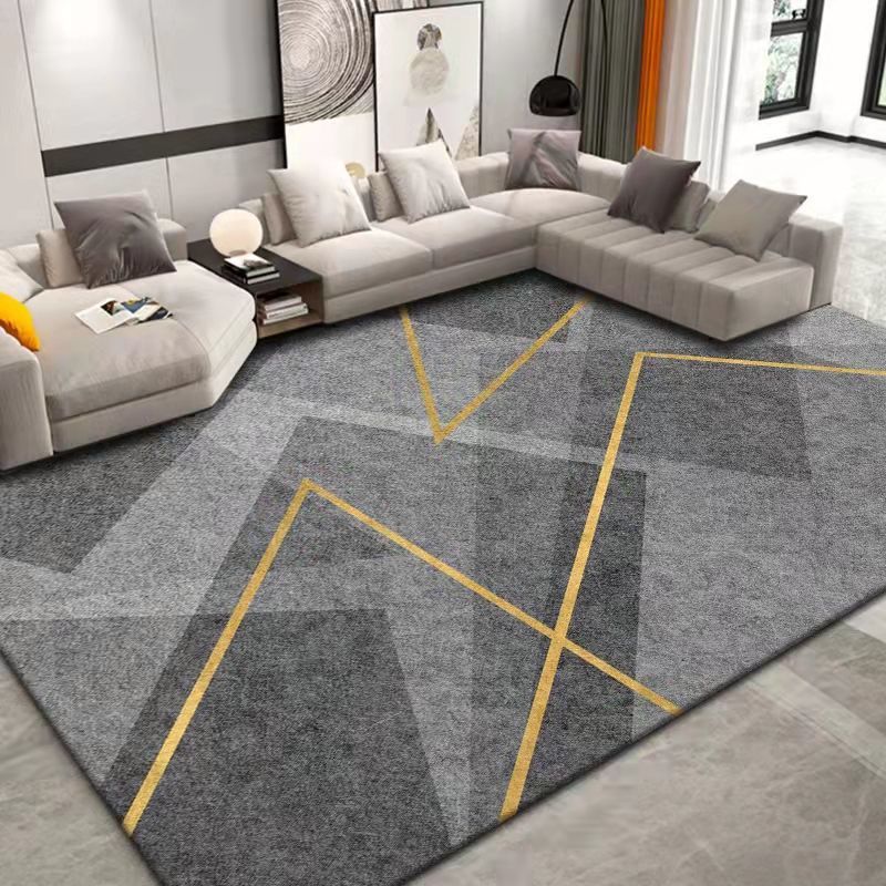 Luxury Area Carpet Funky Washable Area Rug Polyester Stain Resistant Carpet for Home Decor