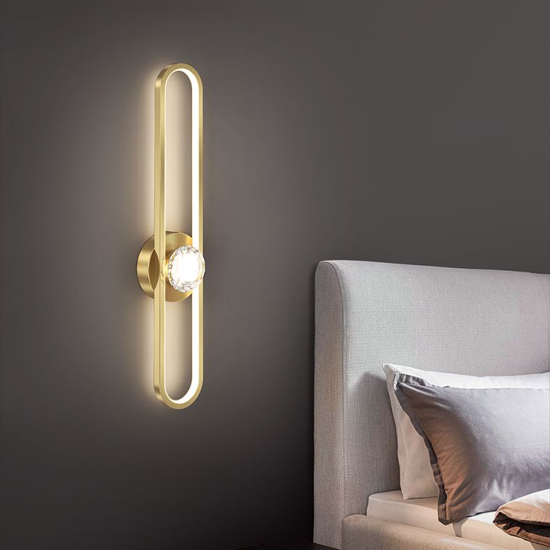 Luces de pared LED acrílicas simples modernas Lámparas de pared de 1 luces para sala de estar para sala de estar