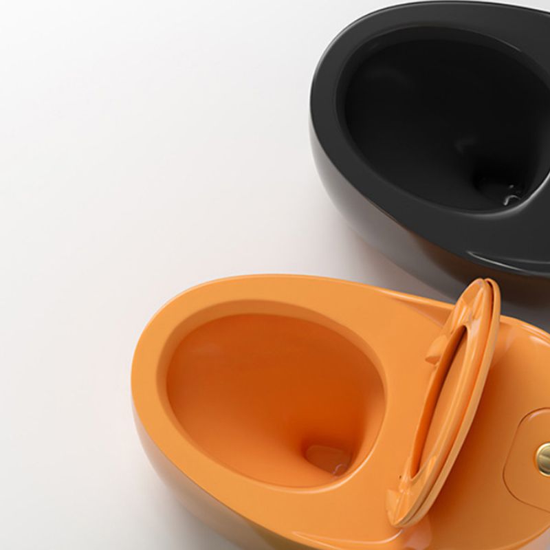 Contemporary Floor Mounted Flush Toilet Seat Included Urine Toilet for Bathroom