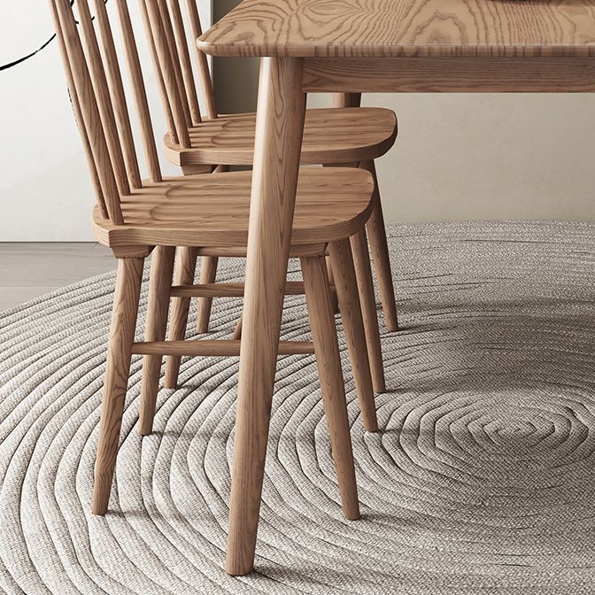 Rechthoek Ash vaste houten tafel moderne eettafel met 4 poten voor restaurant